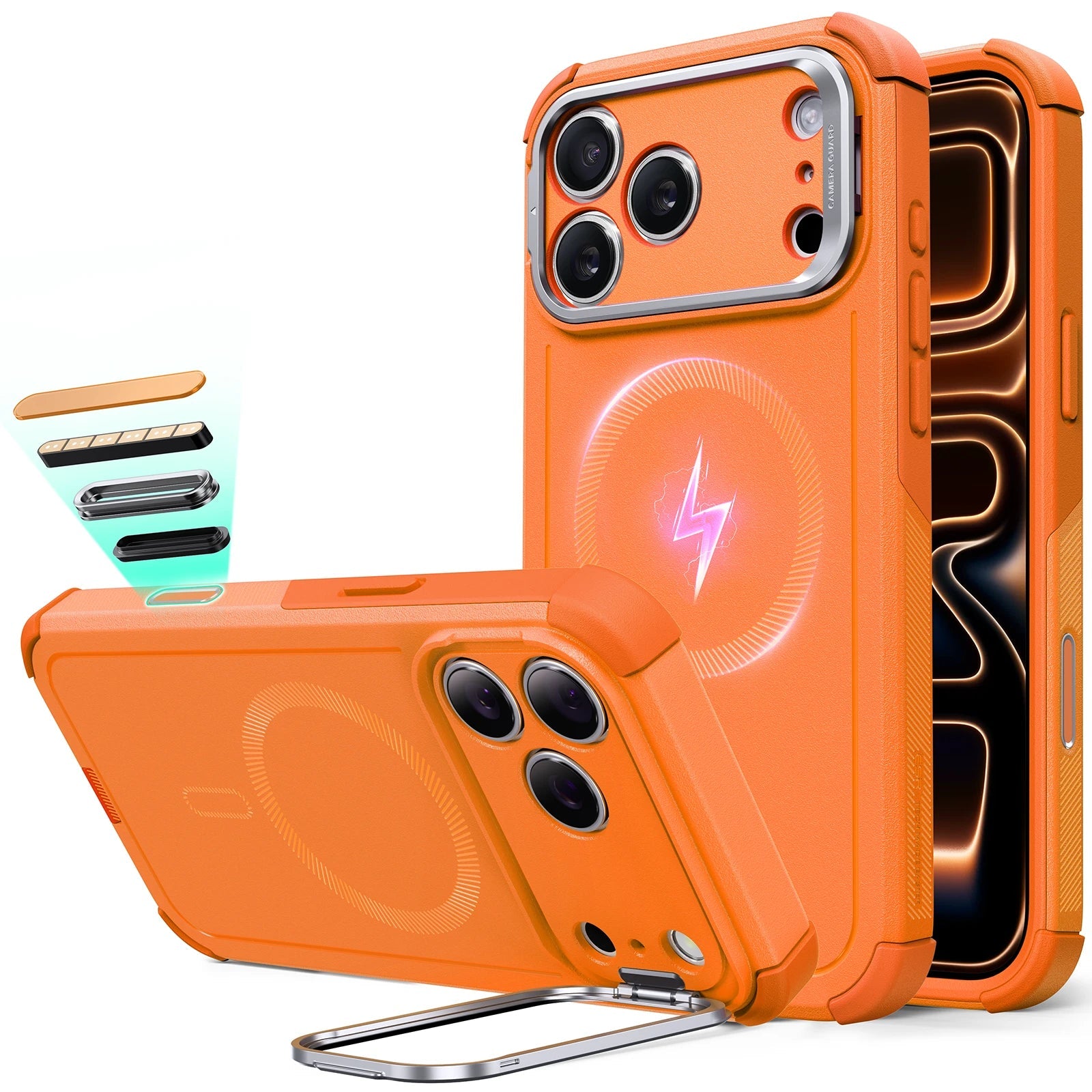 iPhone 17 Pro Cyber Tough Magnetic Case (Camera Control, Stash Stand)