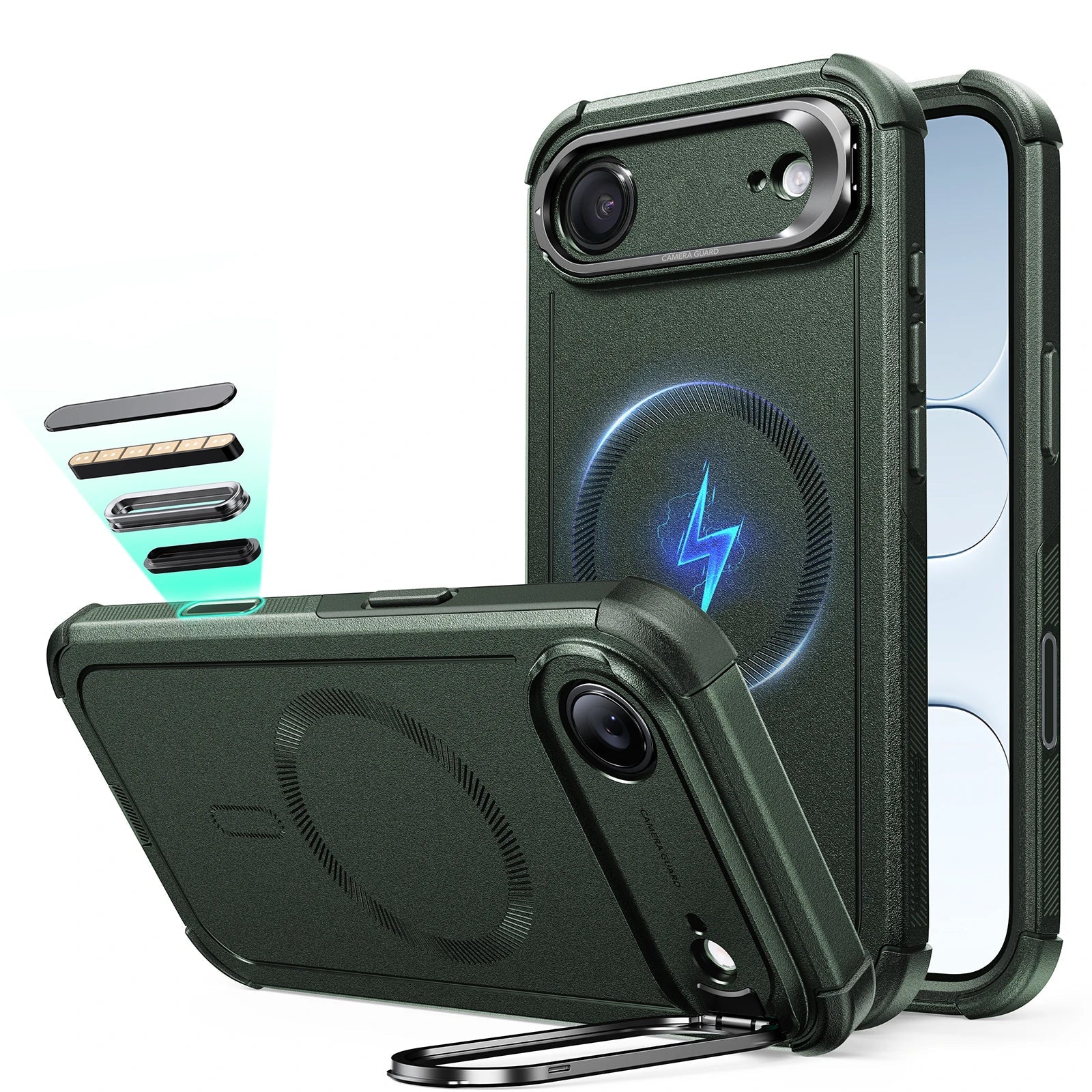 iPhone Air Cyber Tough Magnetic Case (Camera Control, Stash Stand)