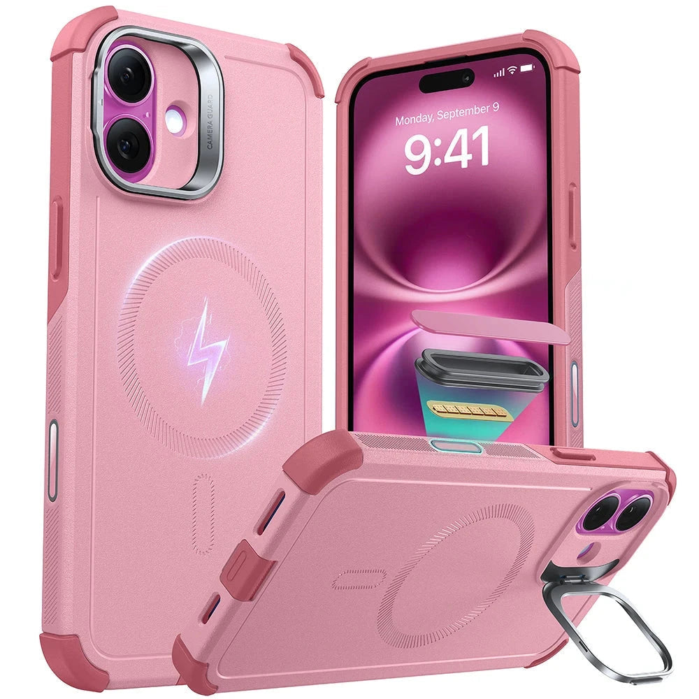 iPhone 16 Cyber Tough Magnetic Case (Camera Control, Stash Stand)