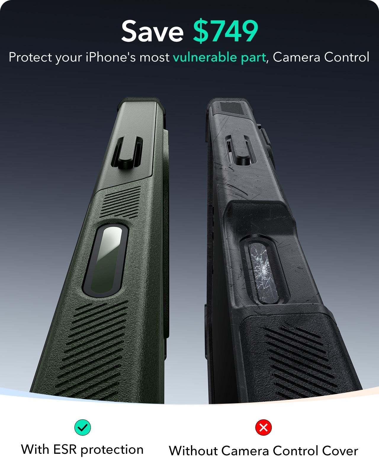 iPhone 16 Pro Max Cyber Tough Magnetic Case (Camera Control, Stash Stand)