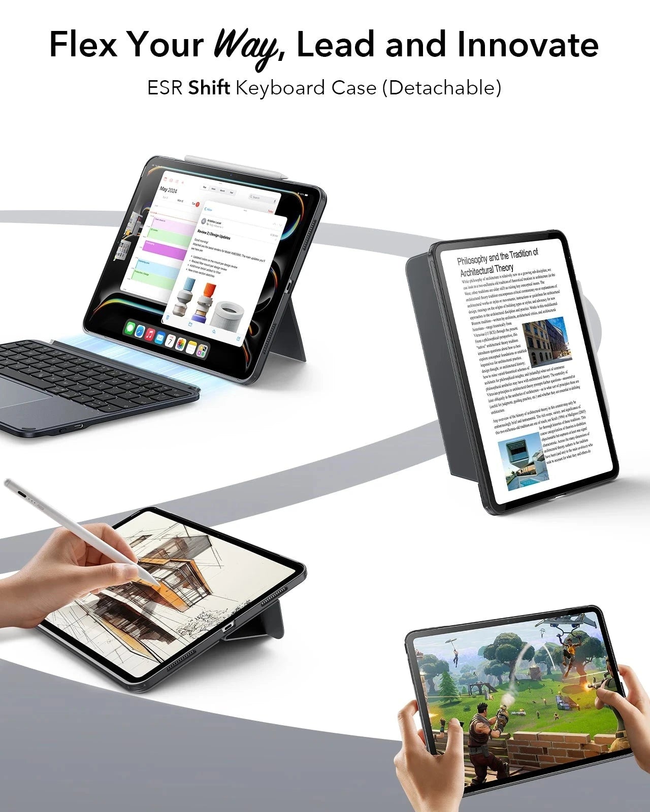 iPad  Shift Keyboard Case (Detachable)